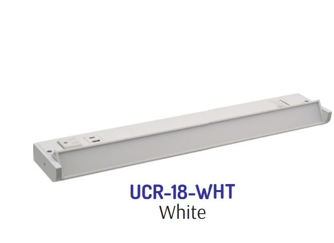 Westgate UCR-18-WHT Undercabinet Series With Receptacles And USB Ports - White