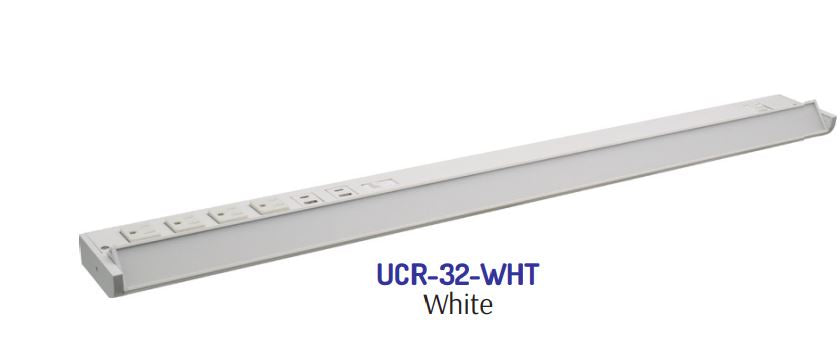 Westgate UCR-32-WHT Undercabinet Series With Receptacles And USB Ports - White