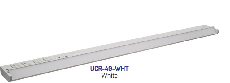 Westgate UCR-40-WHT Undercabinet Series With Receptacles And USB Ports - White