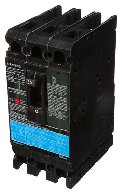 Siemens ED63B015 3-Pole 480/600V Circuit Breaker with Thermal Magnetic Trip Unit