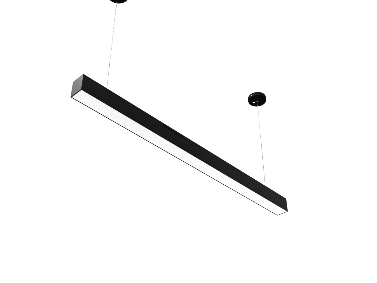 Malibu LightStream™ 8 ft. LED Linear Light - Selectable Wattage & Color, Suspended Up/Down Lighting (2-Pack, Black)