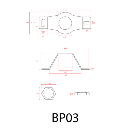 ABBA BP3 Brass Bracket - Sonic Electric