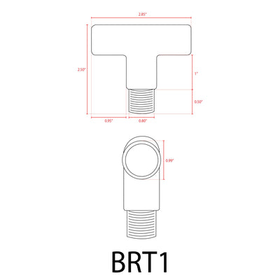 ABBA BRT1 Brass T - Bar Coupling - Sonic Electric