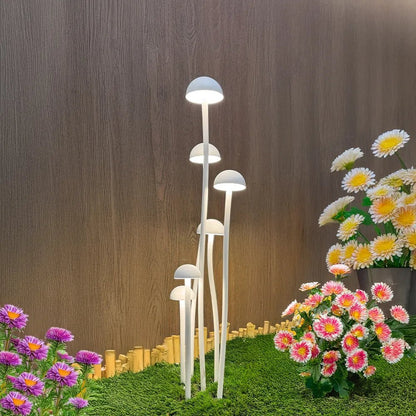 ABBA CDPA71 6 - Piece Integrated Mushroom Aluminum LED Path Light Set - 3000K, Warm White - Sonic Electric