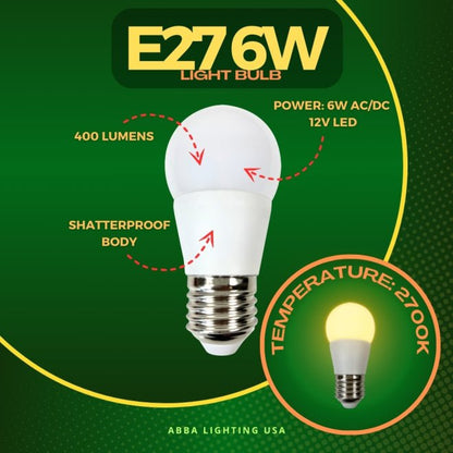 ABBA E27 6W 2700K LED Bulb - Sonic Electric