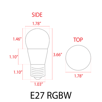 ABBA E27 6W RGBW LED Bulb - Sonic Electric