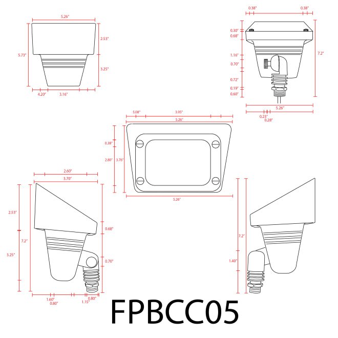 ABBA FPBCC05 Adjustable Integrated Flood Light – Natural Brass, 3‑CCT (3000K/4000K/5000K) - Sonic Electric