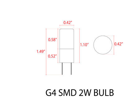 ABBA G4 SMD 2W LED Light Bulb - Sonic Electric