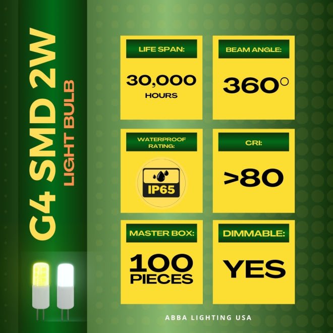 ABBA G4 SMD 2W LED Light Bulb - Sonic Electric