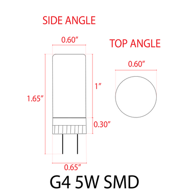 ABBA G4 SMD 5W LED Light Bulb - Sonic Electric