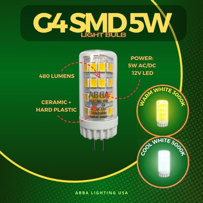 ABBA G4 SMD 5W LED Light Bulb - Sonic Electric