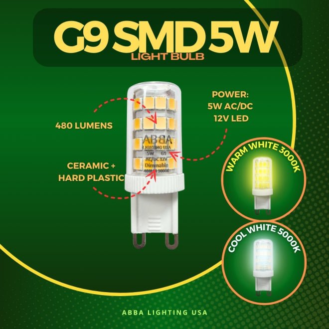 ABBA G9 5W SMD 12V LED Bulb - Sonic Electric