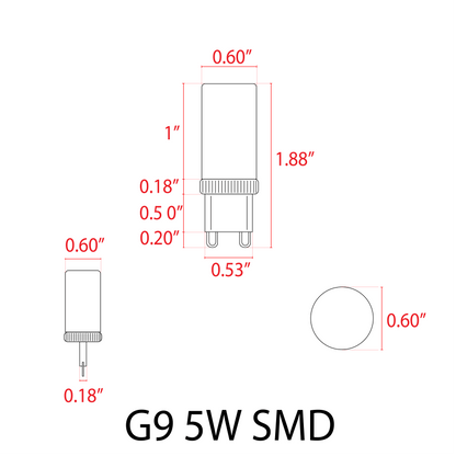ABBA G9 5W SMD 12V LED Bulb - Sonic Electric