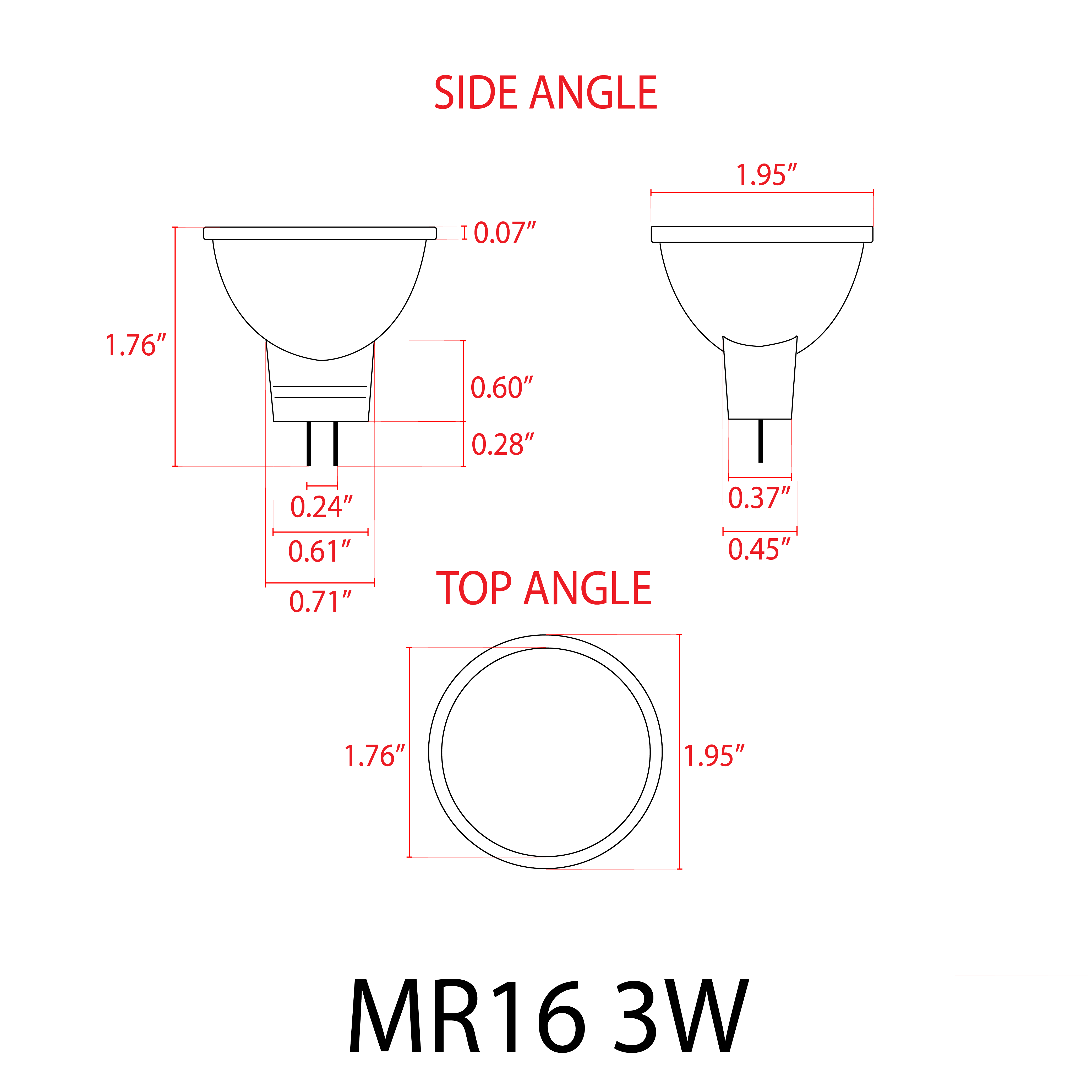 ABBA MR16 3W 12V Dimmable LED Light Bulb - Sonic Electric