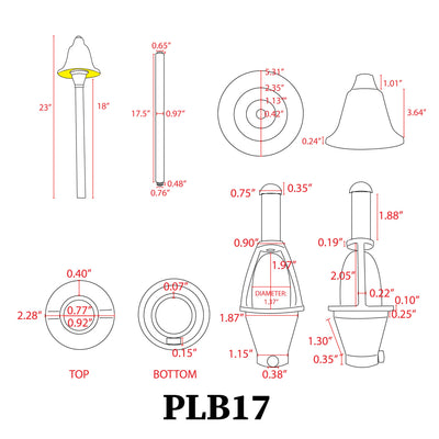 ABBA PLB17 Architectural Brass LED Path Light - Sonic Electric