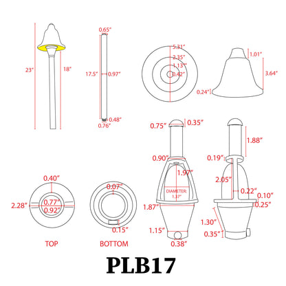 ABBA PLB17 Architectural Brass LED Path Light - Sonic Electric