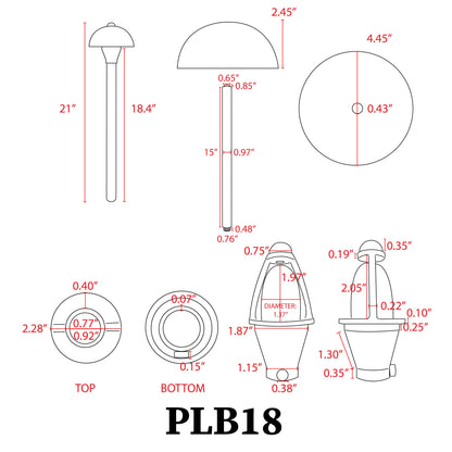 ABBA PLB18 Architectural Brass LED Path Light - Sonic Electric