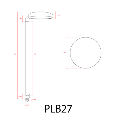ABBA PLB27 Solid Brass Round Integrated Path Light - Sonic Electric