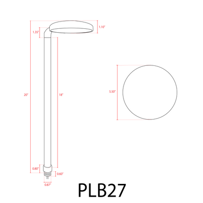 ABBA PLB27 Solid Brass Round Integrated Path Light - Sonic Electric