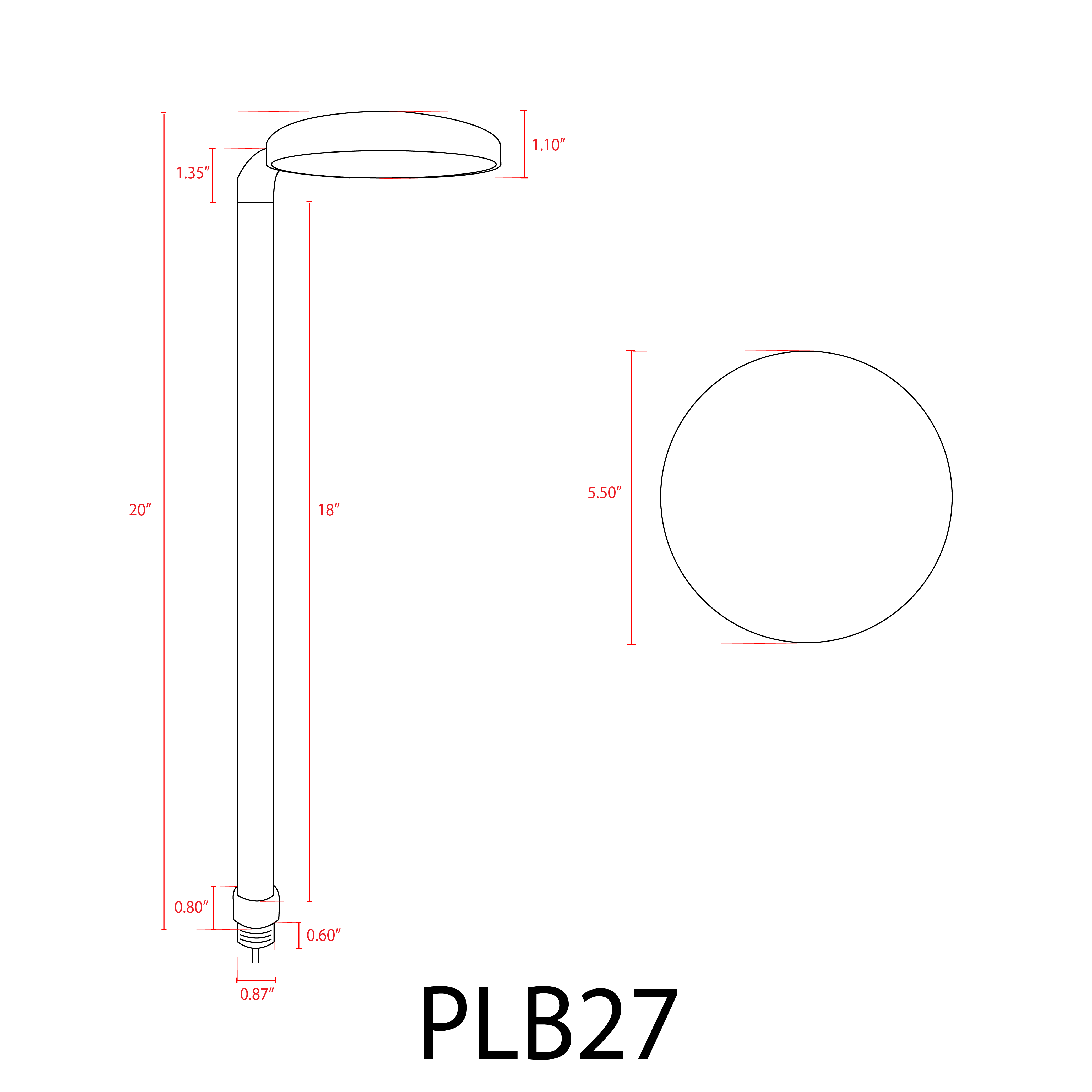 ABBA PLB27 Solid Brass Round Integrated Path Light - Sonic Electric
