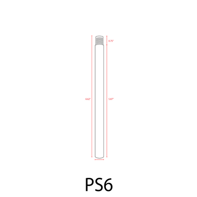 ABBA PS6 6" Aluminum Post Extension - Sonic Electric