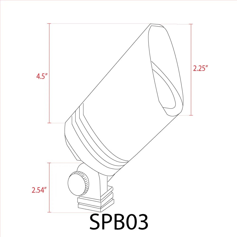 ABBA SPB03 Architectural Brass LED Spot Light - Sonic Electric
