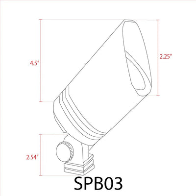 ABBA SPB03 Architectural Brass LED Spot Light - Sonic Electric