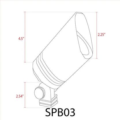 ABBA SPB03 Architectural Brass LED Spot Light - Sonic Electric