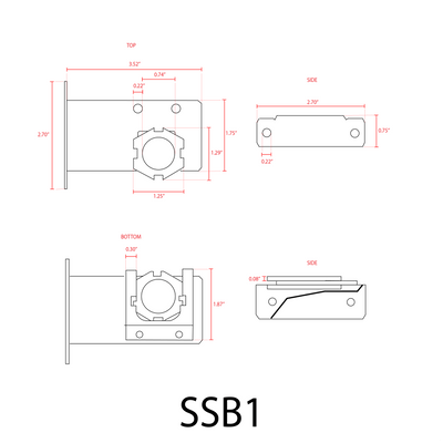 ABBA SSB1 Stainless Steel Bracket - Sonic Electric