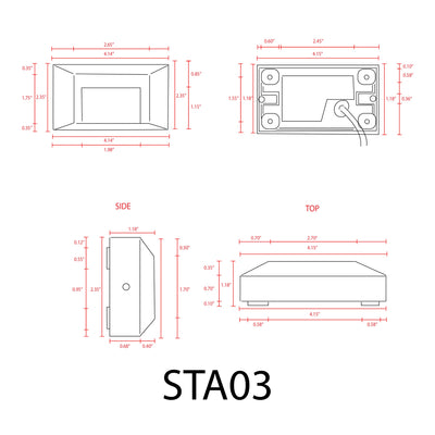 ABBA STA03 3CCT Integrated LED Edge Step Light – White Finish - Sonic Electric