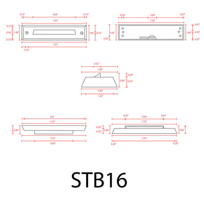 ABBA STB16 Brass Integrated LED Step Light - Sonic Electric