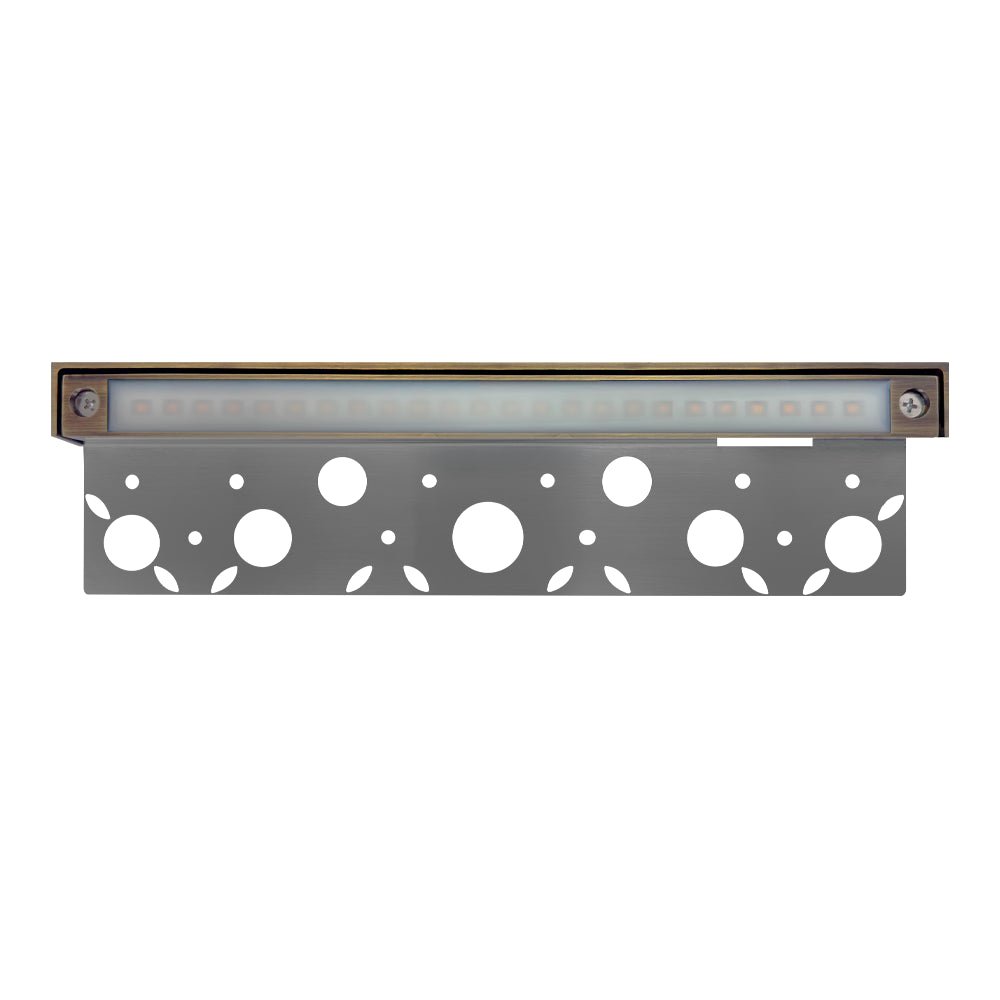 ABBA STB20 12V 4W Integrated Brass Hardscape Edge Light - 270 Lumens, 3000K, Warm White - Sonic Electric