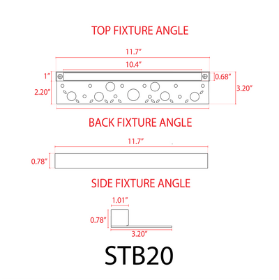 ABBA STB20 12V 4W Integrated Brass Hardscape Edge Light - 270 Lumens, 3000K, Warm White - Sonic Electric