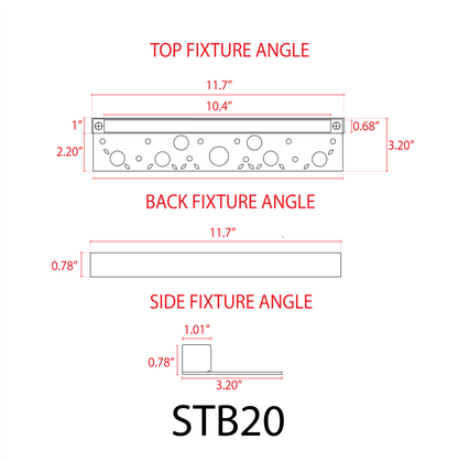 ABBA STB20 12V 4W Integrated Brass Hardscape Edge Light - 270 Lumens, 3000K, Warm White - Sonic Electric