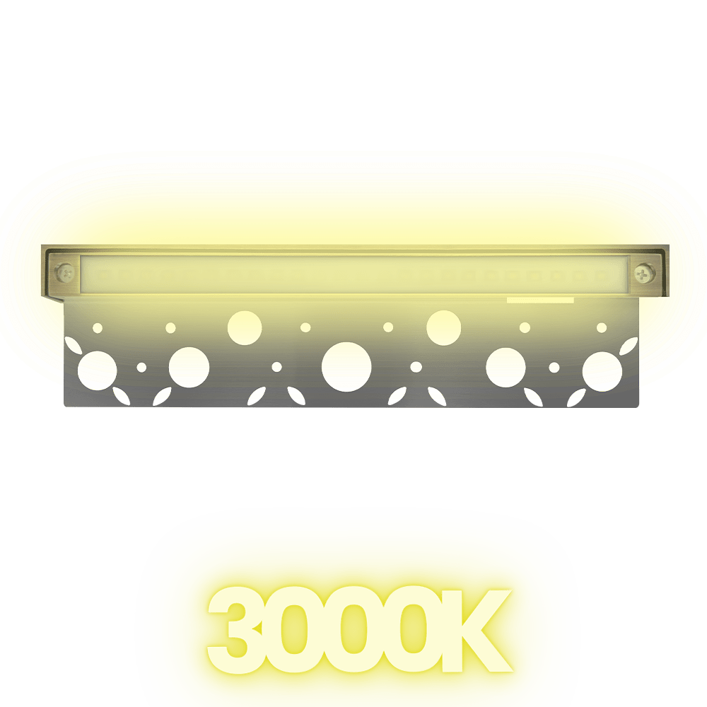 ABBA STB20 12V 4W Integrated Brass Hardscape Edge Light - 270 Lumens, 3000K, Warm White - Sonic Electric