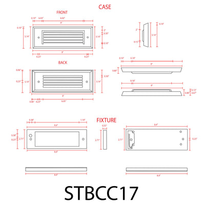 ABBA STBCC17 Cast Brass Recessed Step Light – 3CCT 3000K/4000K/5000K - Sonic Electric
