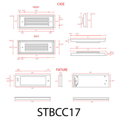 ABBA STBCC17 Cast Brass Recessed Step Light – 3CCT 3000K/4000K/5000K - Sonic Electric