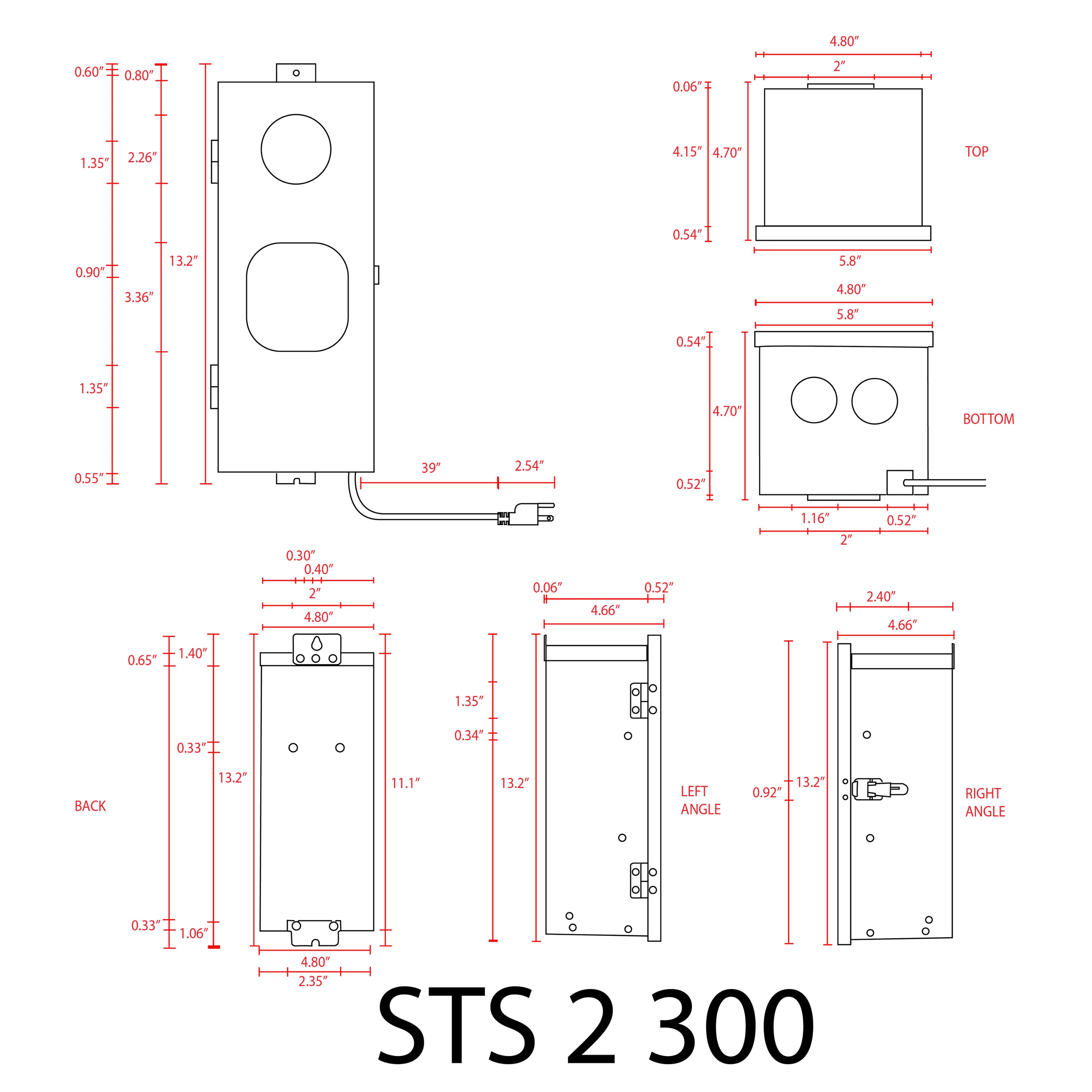ABBA STS2300 - 2 300W 2 - Zone Stainless Steel Digital Transformer - Sonic Electric
