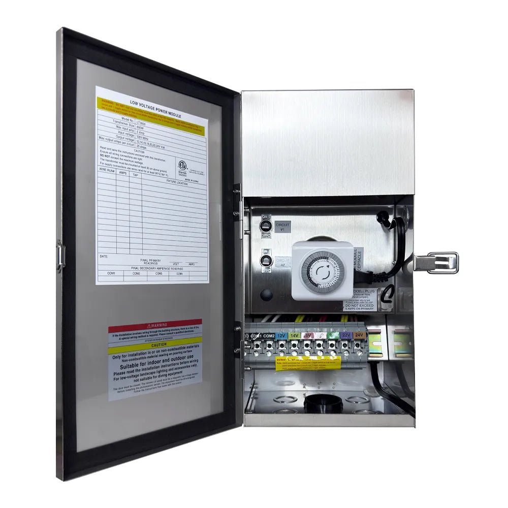 ABBA TSRPT24600 600W Stainless Steel Manual Transformer with Photocell - Sonic Electric