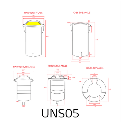 ABBA UNS05 12V Tri Directional Stainless Steel In - Ground Well Light - Sonic Electric