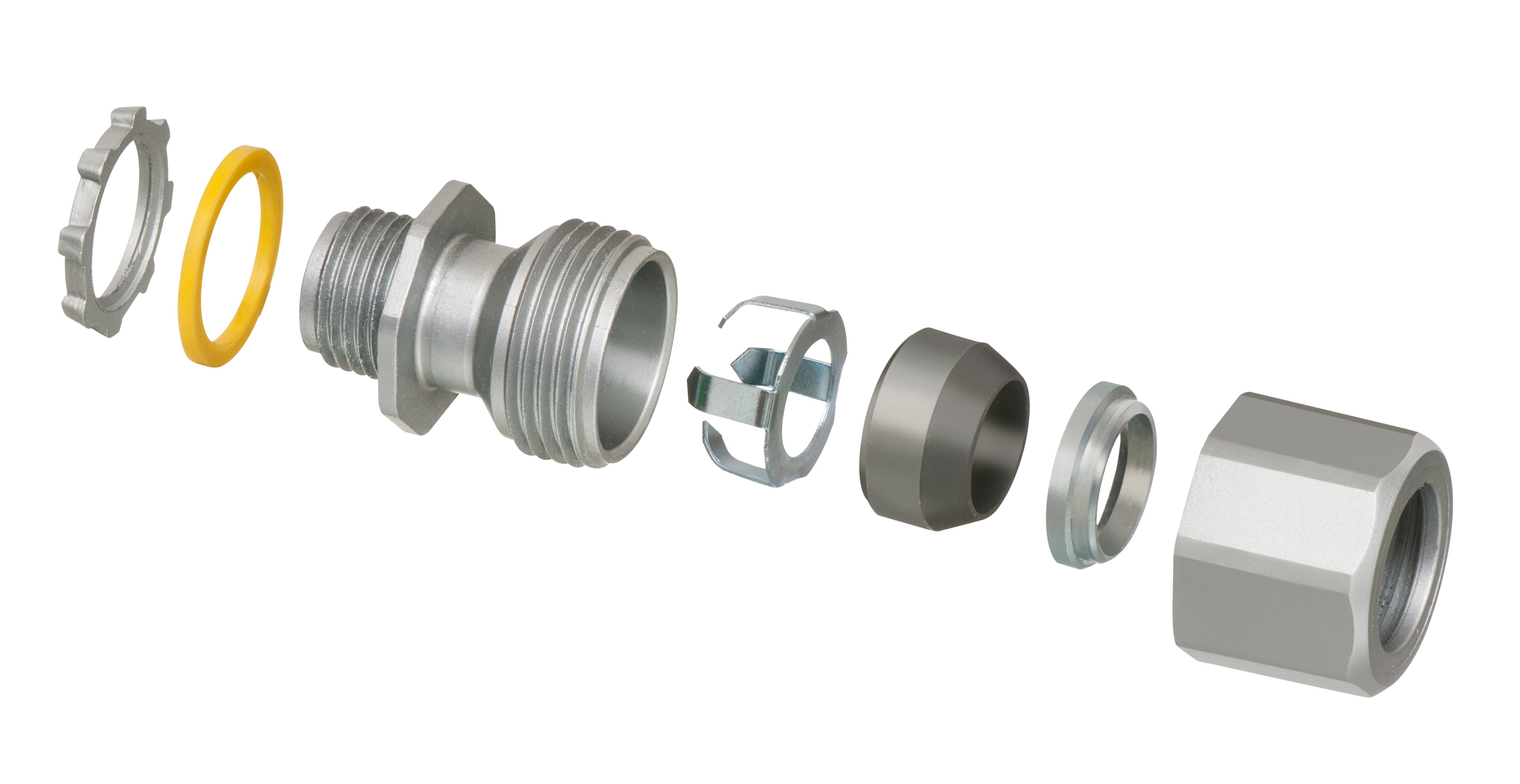 Arlington LTMC50 1/2" Liquid - Tight, Concrete - Tight Zinc Fitting for MC & Tech 90 Cable - Sonic Electric