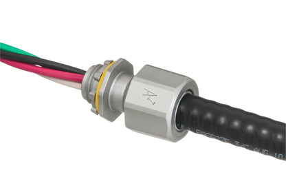 Arlington LTMC50 1/2" Liquid - Tight, Concrete - Tight Zinc Fitting for MC & Tech 90 Cable - Sonic Electric