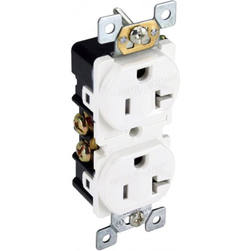 Orbit CR20-TR-SI 20A, 125V, Duplex Receptacle Commercial Grade-Tamper Resist - Ivory