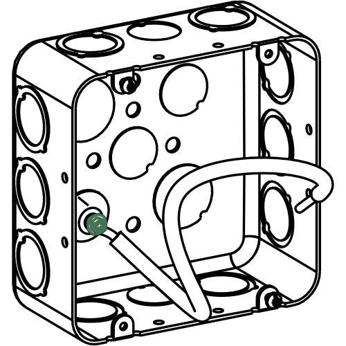 Orbit D5SDB-CKO-PT-10 5 Square Drawn Box 2-1/8" Deep CKO With 10" Pigtail