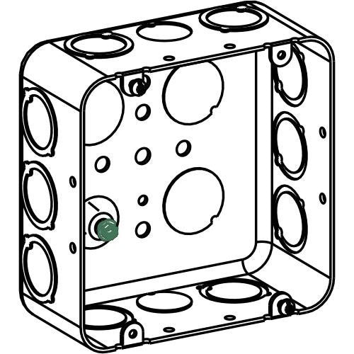 Orbit D5SDB-CKO-S 5 Square Drawn Special Box 2-1/8" Deep, 10-CKO 2-1/2" KO 3-3/4" KO