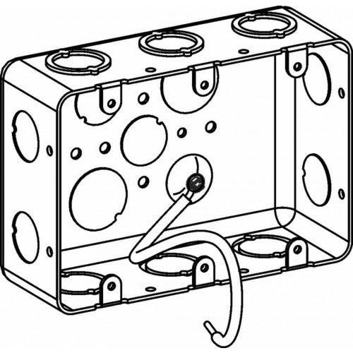 Orbit DHB-3-PT 3-Gang Switch Box, 2-1/8" Deep - Drawn With Pigtail