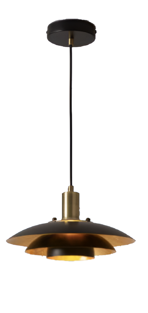 Westgate Decorative Pendant 3-level 6 In, 10W, 5000K, Led Light Bulbs - Black/Gold