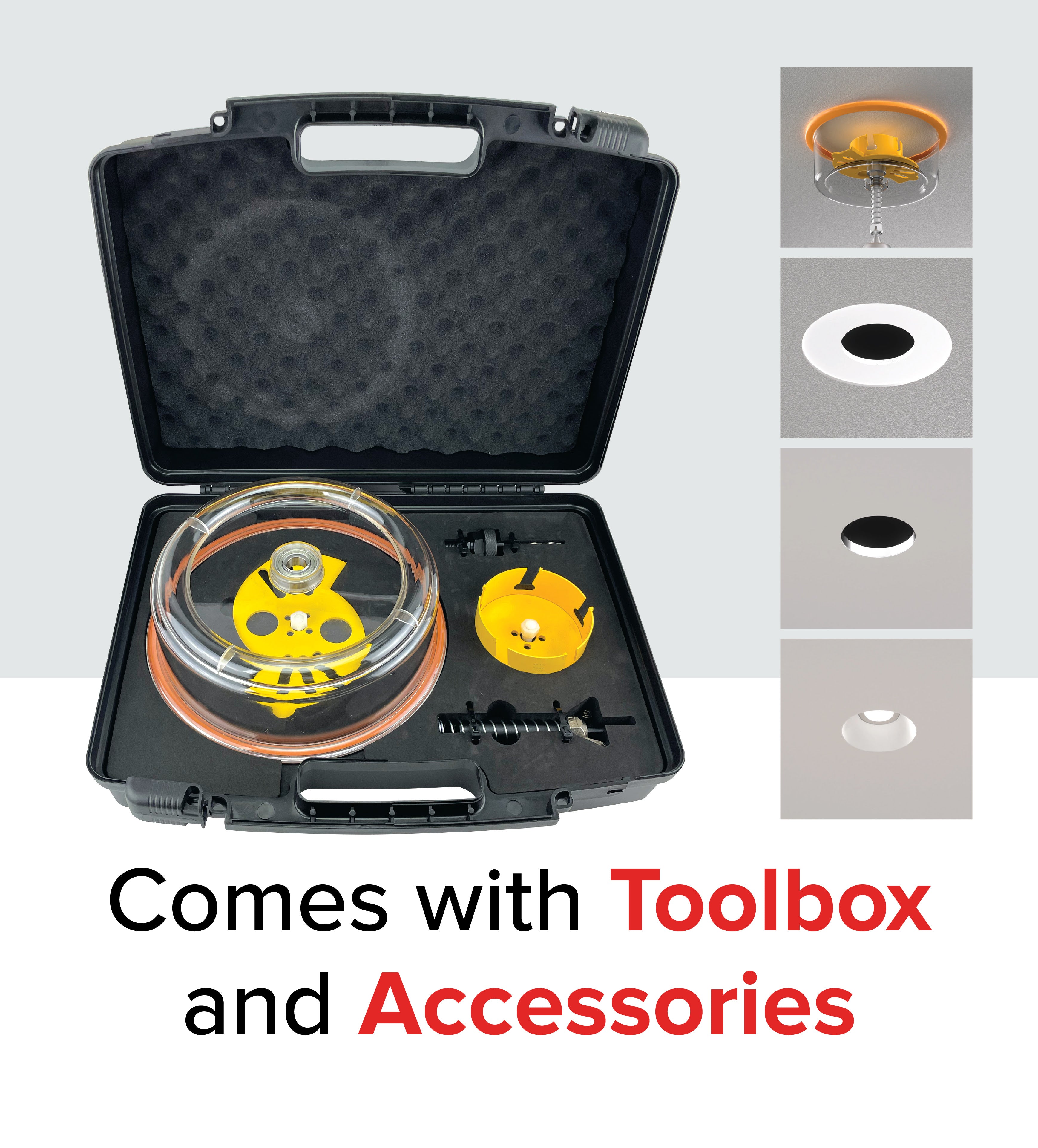 Elco EL4500 4" Trimless Adjustable Hole Saw for Trimless Spackle Frames - Sonic Electric