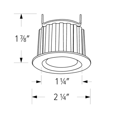 Elco Lighting E1AK02NFSDBZ 1" Round Recessed Architectural Oak Downlight, SunsetK, 850lm , Beam Angle 28° - Bronze Finish - Sonic Electric