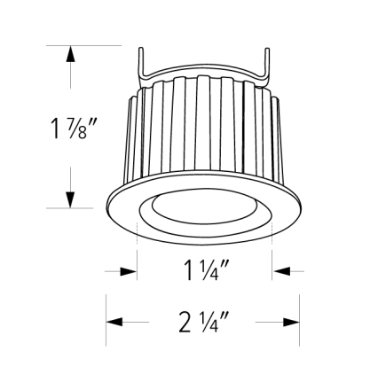 Elco Lighting E1AK02NFSDBZ 1" Round Recessed Architectural Oak Downlight, SunsetK, 850lm , Beam Angle 28° - Bronze Finish - Sonic Electric